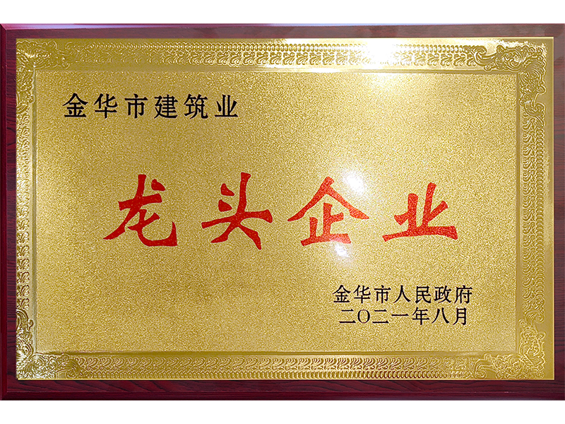  2021年度金华市建筑业龙头企业}