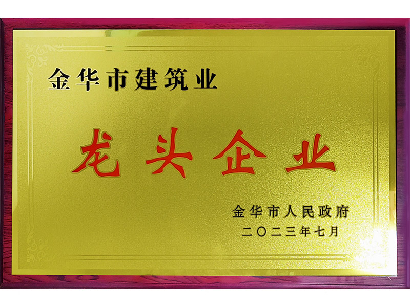 2022年度金华市建筑业龙头企业